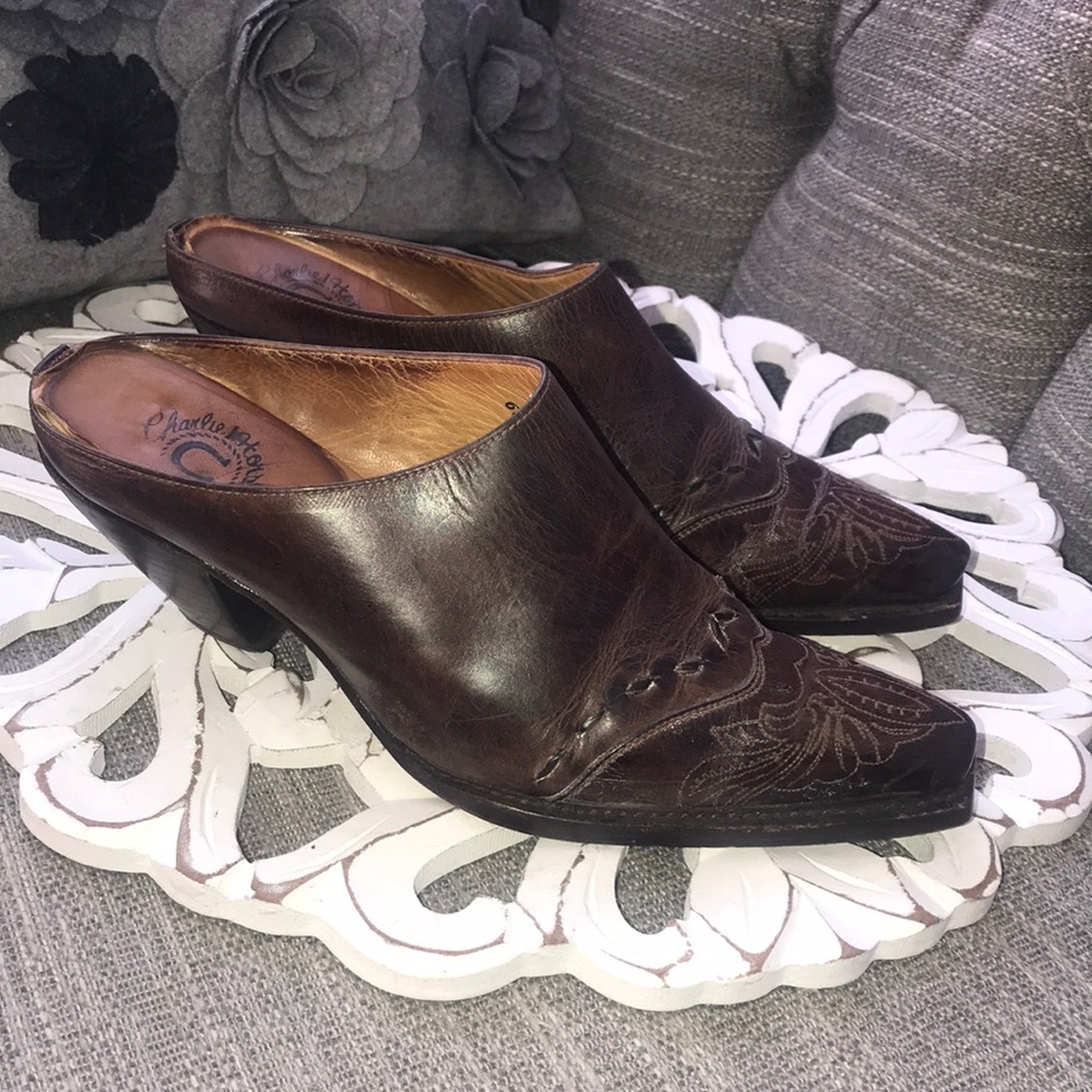 Charlie Horse Mule Western Boot Clogs Shoes 7
